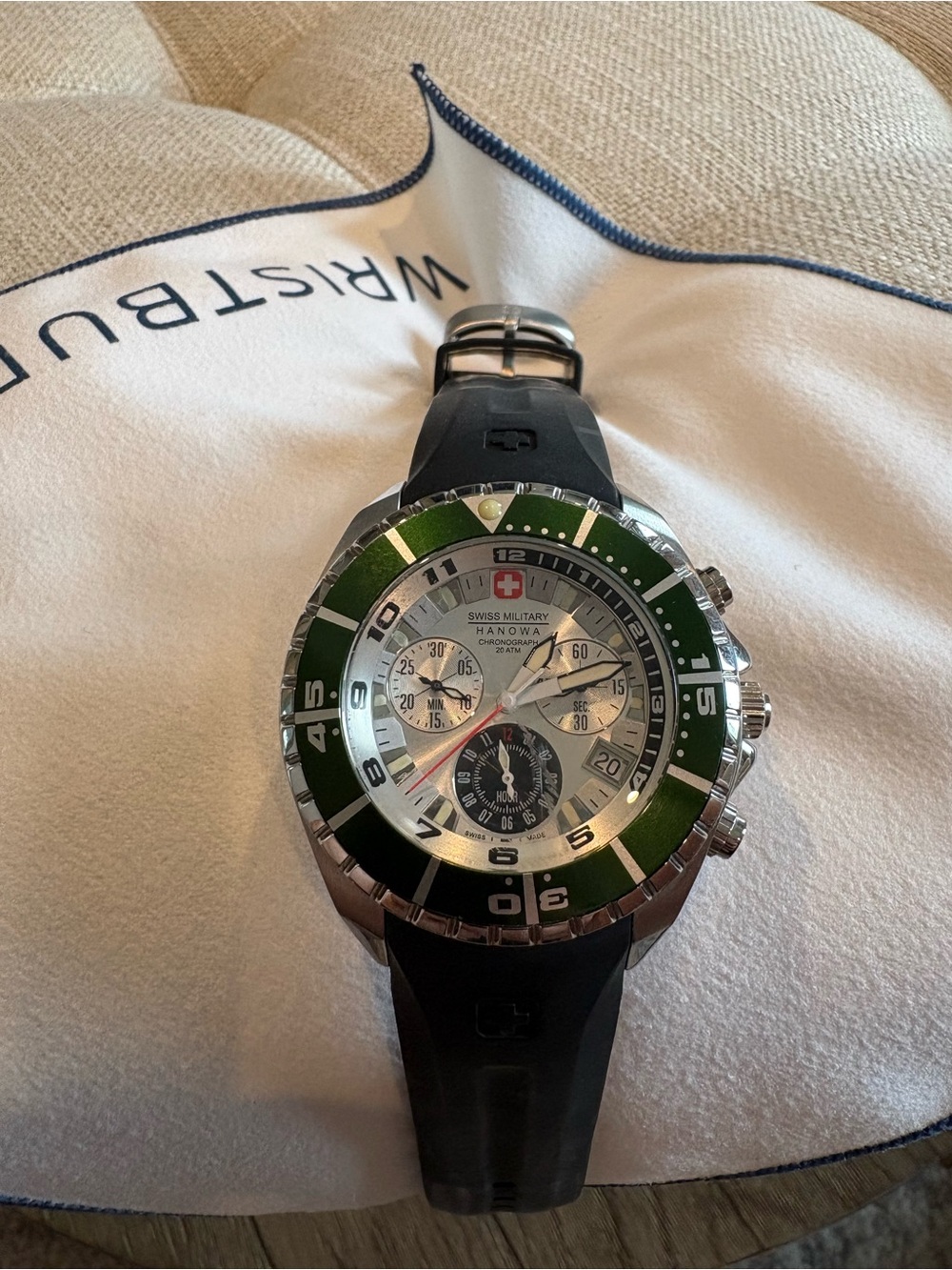 Swiss Military Hanowa Men’s Green Bezel Chronograph Watch